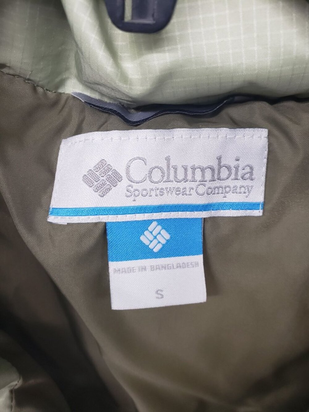 Columbia Sage Green Cropped Puffer Jacket Womens S Small Cute - Picture 6 of 11